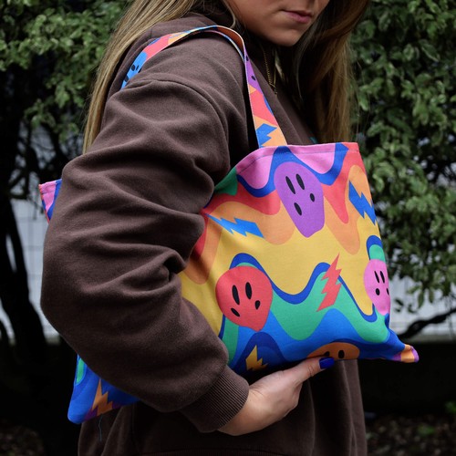 SAC AVEC ANSES EN COTON. IMPRESSION TOTALE INC thumbnail 6