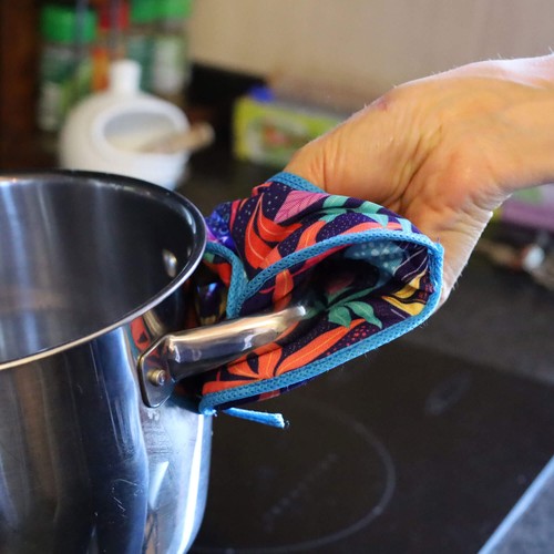 Poignée de cuisine en polyester RPET avec impression en quad