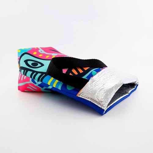 BOÎTE À LUNCH THERMIQUE MAIN-MAIN EN POLYESTER IMPRIMÉ QUAD thumbnail 5