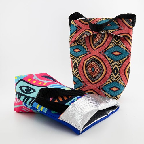 BOÎTE À LUNCH THERMIQUE MAIN-MAIN EN POLYESTER IMPRIMÉ QUAD thumbnail 9