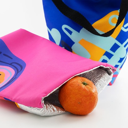 BOÎTE À LUNCH THERMIQUE MAIN-MAIN EN POLYESTER IMPRIMÉ QUAD thumbnail 7