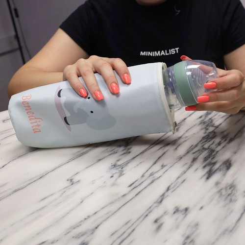 BOLSA TÉRMICA PEQUEÑA PARA BOTELLAS EN RPET PERSONALIZABLE