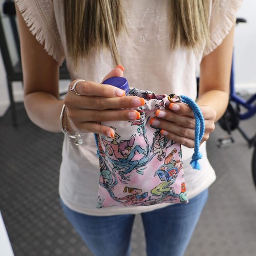 Sac en polyester RPET taille S avec cordon, impression en qu thumbnail 5