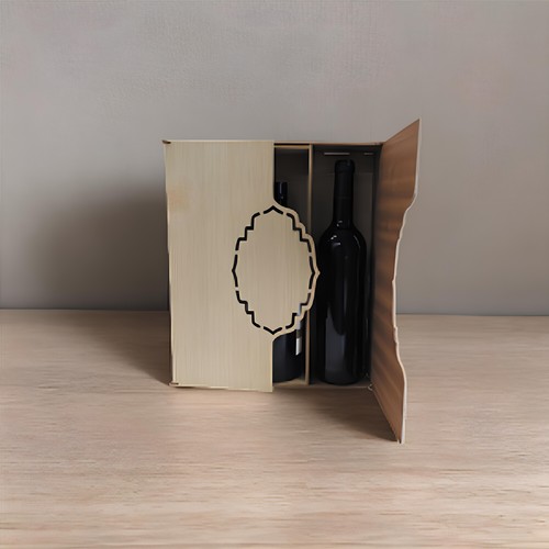 CAJA DE MADERA PARA 3 BOTELLAS DE VINO CUSTOMIZABLE