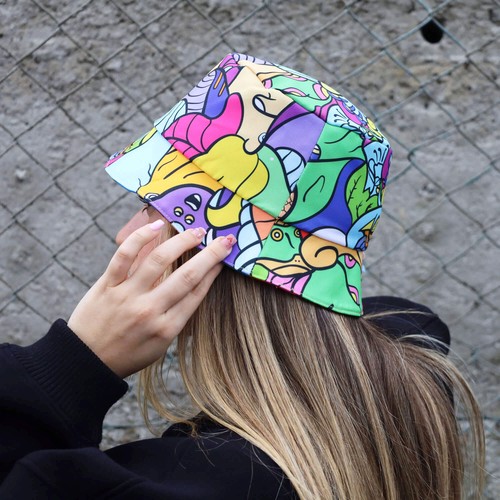 BONNET POLYESTER RÉVERSIBLE PANAMA