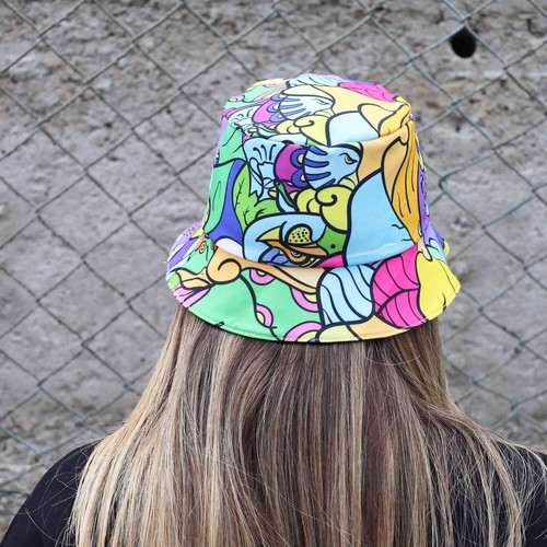 BONNET POLYESTER RÉVERSIBLE PANAMA thumbnail 8