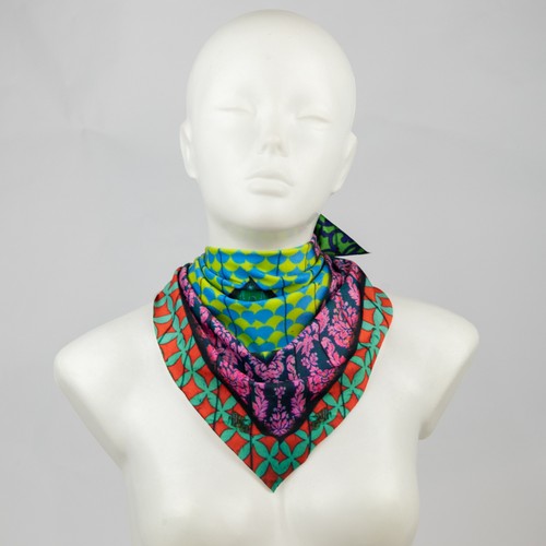 Foulard modele triangle touche coton - polyester full color thumbnail 15