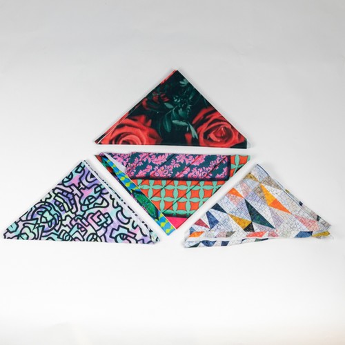 Foulard modele triangle touche coton - polyester full color thumbnail 19