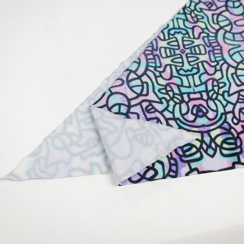 Foulard modele triangle touche coton - polyester full color thumbnail 20