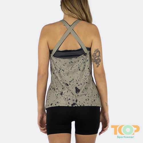 Chemisier femme à bretelles supérieures, polyester, imp. Le thumbnail 6
