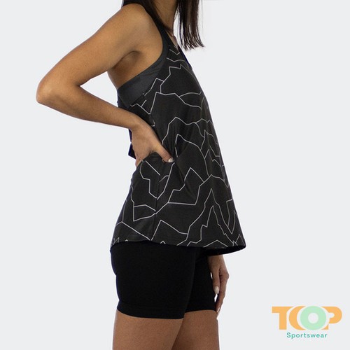 Chemisier femme à bretelles supérieures, polyester, imp. Le thumbnail 4