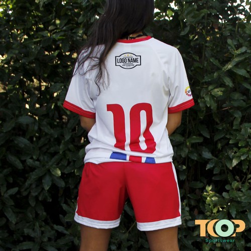 Short de sport top, polyester technique, imp. Le total thumbnail 8