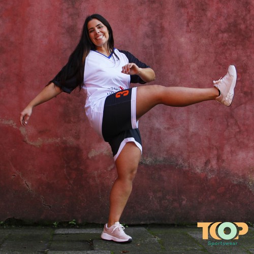 Short de sport top, polyester technique, imp. Le total thumbnail 5