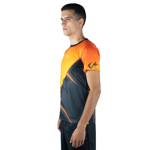 T-shirt de sport basique toop, tissu technique, imprimé. Le thumbnail 4