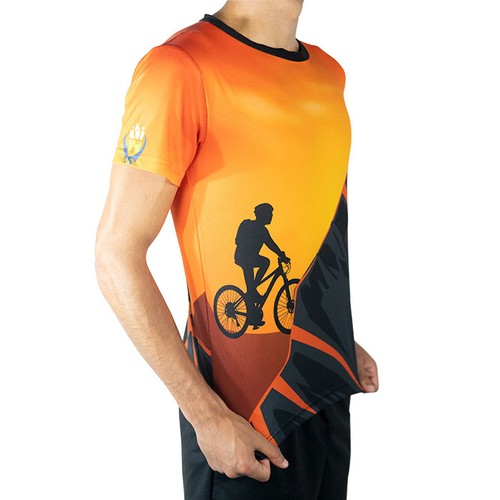 T-shirt de sport basique toop, tissu technique, imprimé. Le thumbnail 5