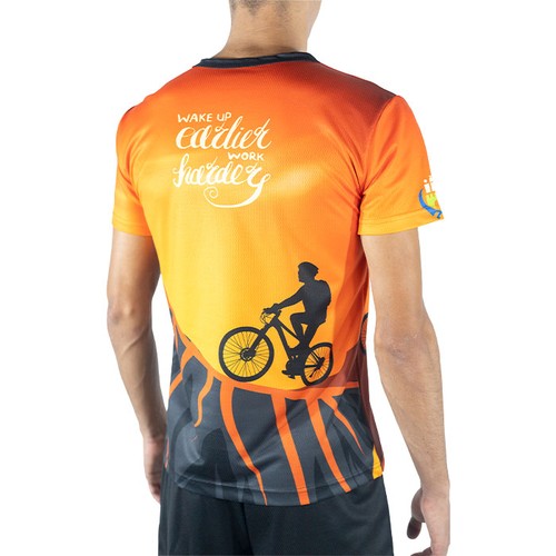 T-shirt de sport basique toop, tissu technique, imprimé. Le thumbnail 6