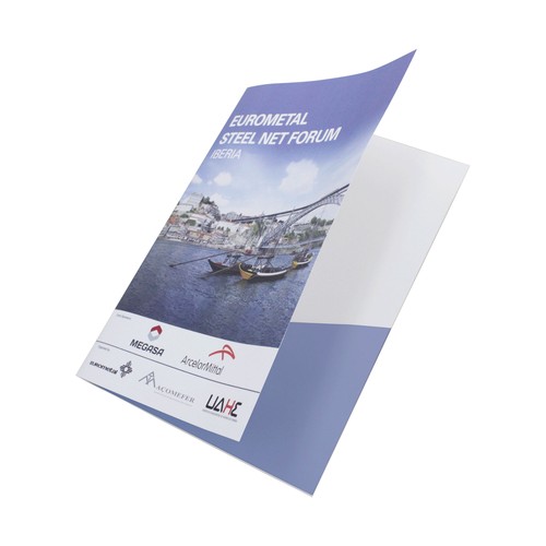 Couverture de dossier A4 4/4 avec rabat et plastique mat thumbnail 4