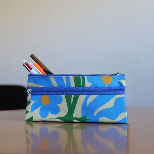 Étui avec double poche en polyester, impression quadrichromi