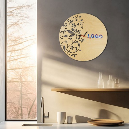 HORLOGE MURALE 45CM EN BOIS