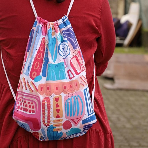SAC TYPE SAC À DOS TAILLE A3 EN COTON. IMPRESSION TOTALE INC - Image 1