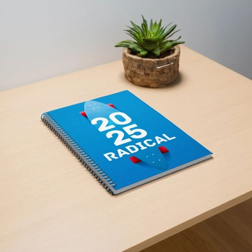 Agenda A5 recyclé spirale 4 couleurs couverture etNoyauN&b h