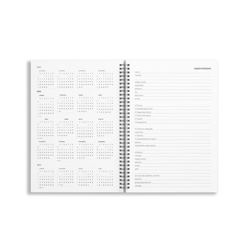 Agenda A5 recyclé spirale 4 couleurs couverture etNoyauN&b h thumbnail 6