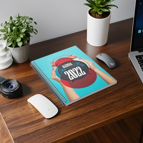 Calendrier de bureau modele spirale  couverture pp