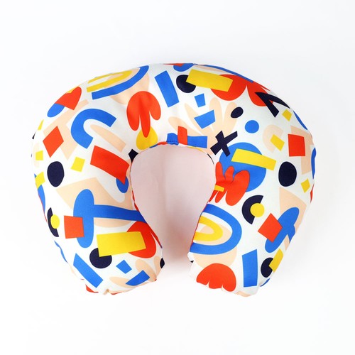 Oreiller de voyage en tissu polyester RPET avec rembourrages thumbnail 6