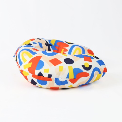 Oreiller de voyage en tissu polyester RPET avec rembourrages thumbnail 5