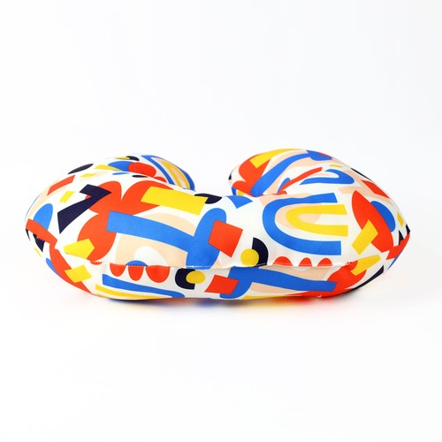 Oreiller de voyage en tissu polyester RPET avec rembourrages thumbnail 9