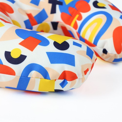 Oreiller de voyage en tissu polyester RPET avec rembourrages thumbnail 10