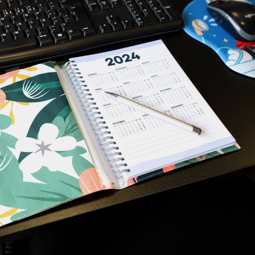 BLOC-NOTES A5 AVEC COUVERTURE POLYESTER AVEC IMPRESSION QUAD