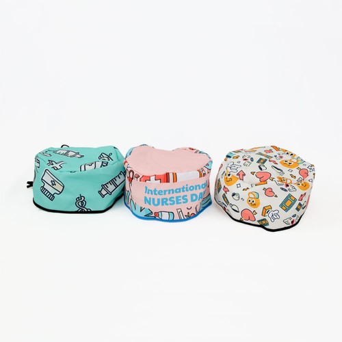 Bonnet professionnel de santé en polyester.imp quadricromie thumbnail 7