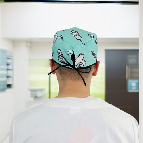 Bonnet professionnel de santé en polyester.imp quadricromie