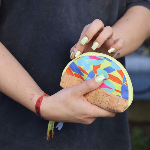 MINI SAC POLYESTER ET LIÈGE IMPRIMÉ TOUT COULEUR