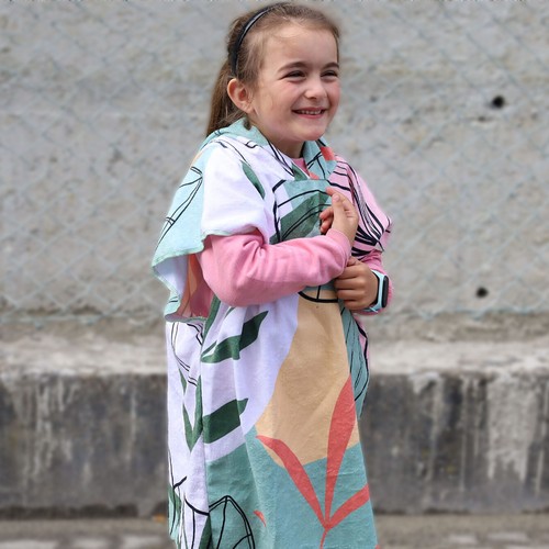 Poncho en tissu Serviette pour enfant, imp quadricromie
