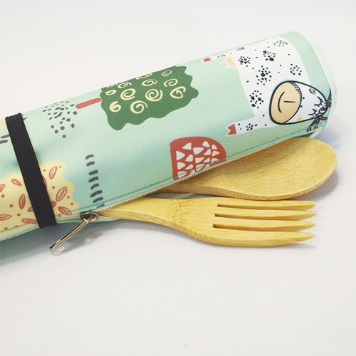 PIED DE TABLE AVEC SAC À COUVERTS EN RPET PERSONNALISABLE thumbnail 7