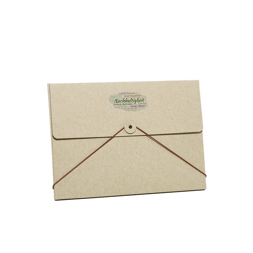 Information Folder, of natural pure grass paper 0.8 mm, DIN A4