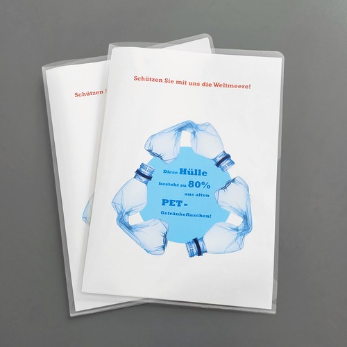 File case A4, made of R-PET with 80% recycled content