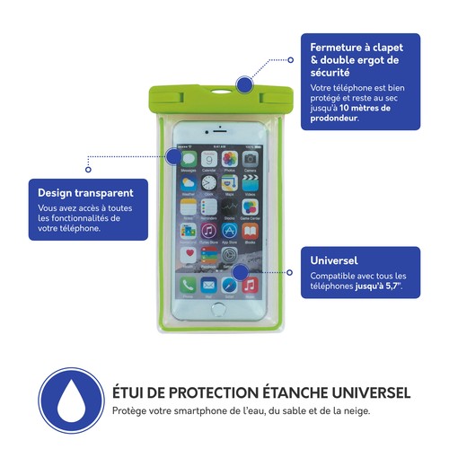 ETUI ETANCHE IPX8 IMMERSION 10 METRES - TAILLE UNIVERSELLE - 2