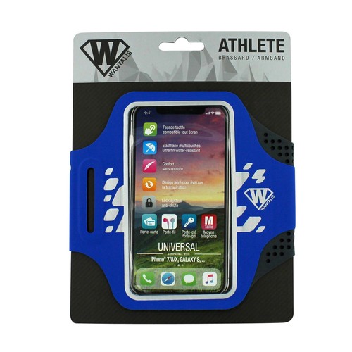 BRASSARD EN LYCRA PREMIUM TAILLE M BLEU - ATHLETE - WANTALIS - 6