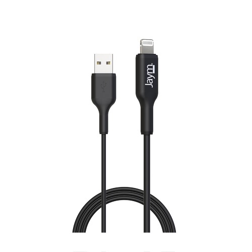 CABLE CHARGE USB-A VERS LIGHTNING MFI - LONGUEUR 1M - NOIR - - 5