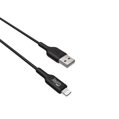 CABLE CHARGE  USB-A VERS LIGHTNING MFI - LONGUEUR 1M - NOIR - - 3