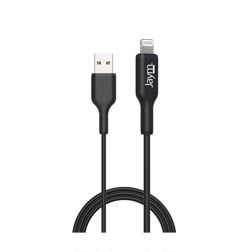 CABLE CHARGE  USB-A VERS LIGHTNING MFI - LONGUEUR 1M - NOIR - - 5
