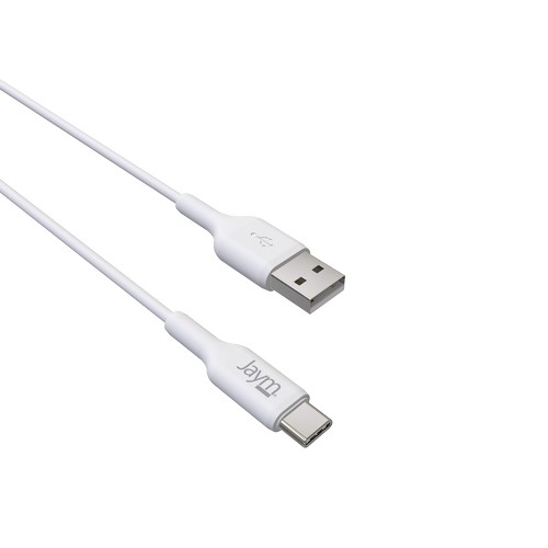 CHARGEUR SECTEUR 2 USB-A 12W + CABLE USB-A VERS USB-C 2M BLANCS - JAYM® - 4