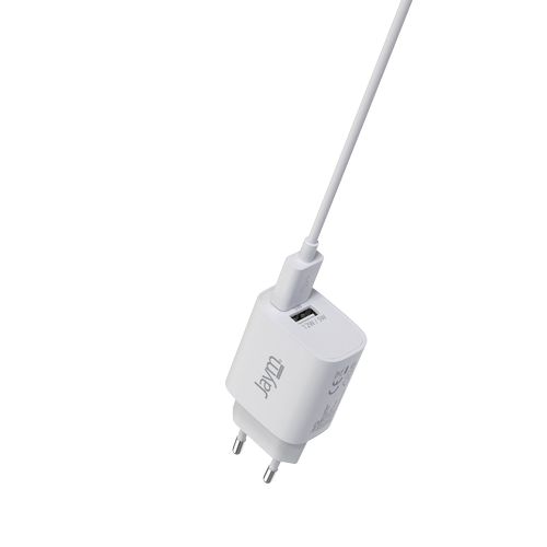 CHARGEUR SECTEUR 2 USB-A 12W + CABLE USB-A VERS LIGHTNING MFI 2M BLANCS - JAYM® - 1