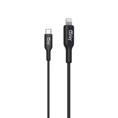 CABLE CHARGE USB-C VERS LIGHTNING MFI PD 3.0 (30W) - LONGUEUR 1M - NOIR - - 4