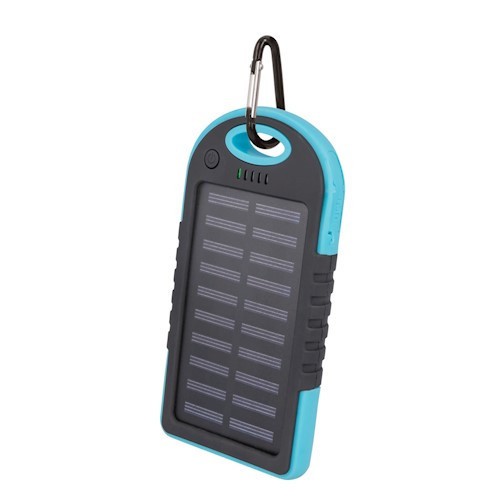 BATTERIE DE SECOURS SOLAIRE 5 000 MAH BLEUE - SETTY - 1