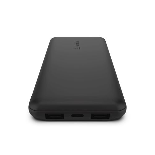 BATTERIE DE SECOURS 10 000 MAH NOIRE AVEC 3 SORTIES 1 USB-C ET 2 USB-A - 3