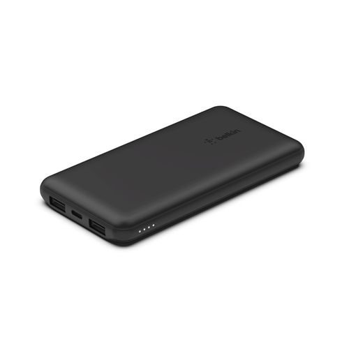 BATTERIE DE SECOURS 10 000 MAH NOIRE AVEC 3 SORTIES 1 USB-C ET 2 USB-A - 5